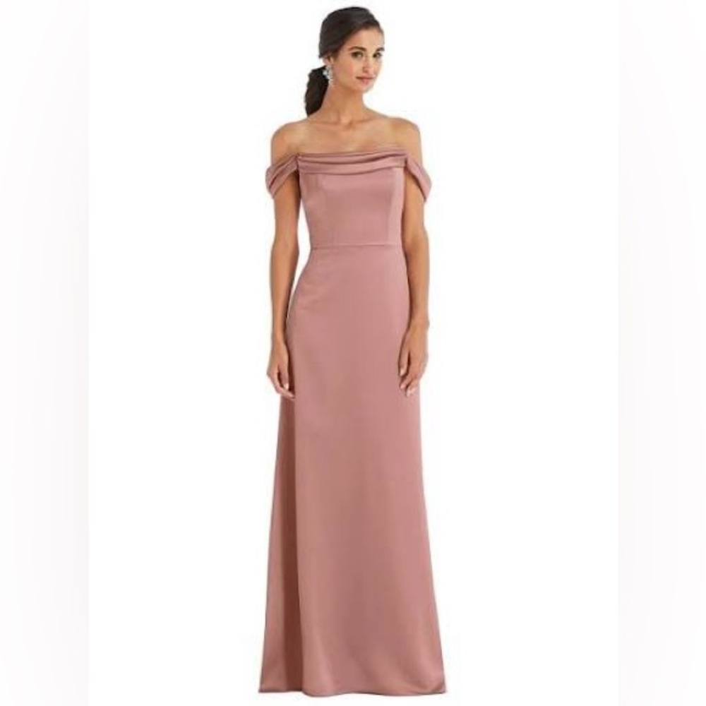 Dessy Collection Strapless Mauve Dress Size 12 NWT